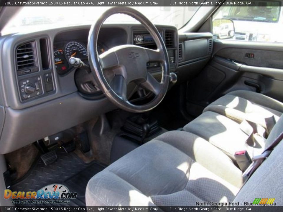 2003 Chevrolet Silverado 1500 LS Regular Cab 4x4 Light Pewter Metallic / Medium Gray Photo #5
