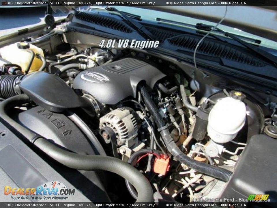 2003 Chevrolet Silverado 1500 LS Regular Cab 4x4 Light Pewter Metallic / Medium Gray Photo #11