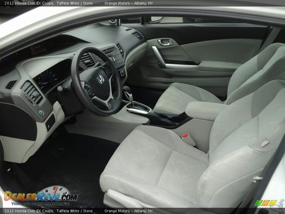 2012 Honda Civic EX Coupe Taffeta White / Stone Photo #8