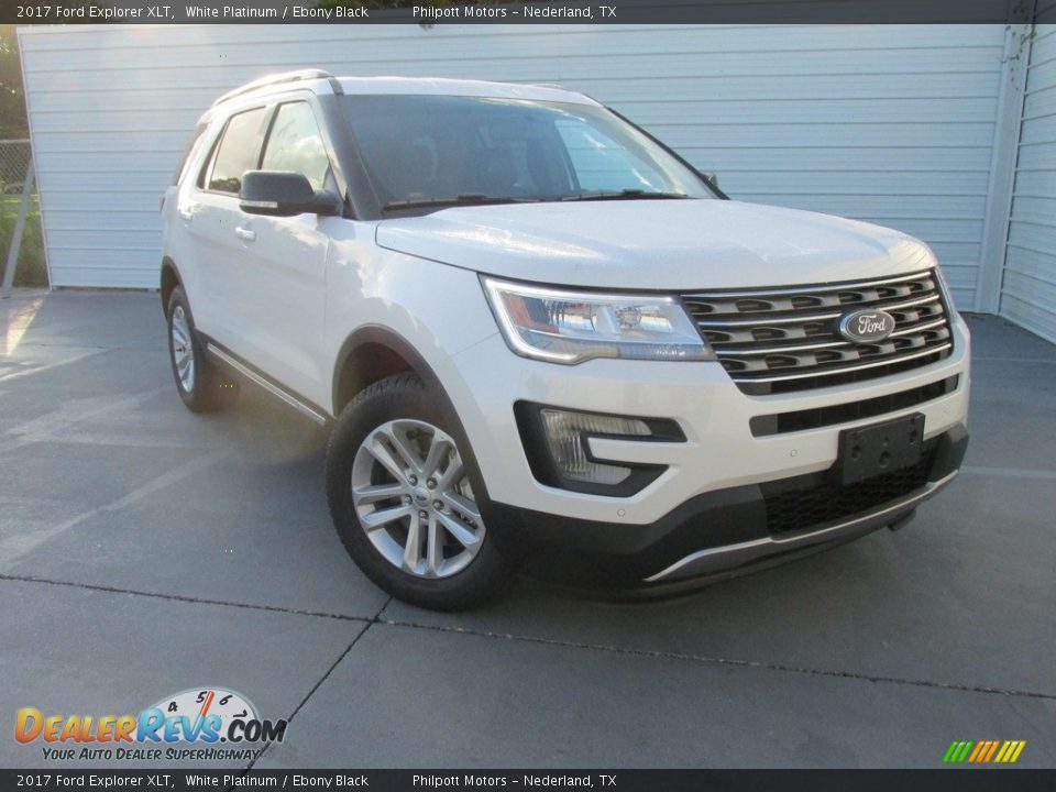 2017 Ford Explorer XLT White Platinum / Ebony Black Photo #1