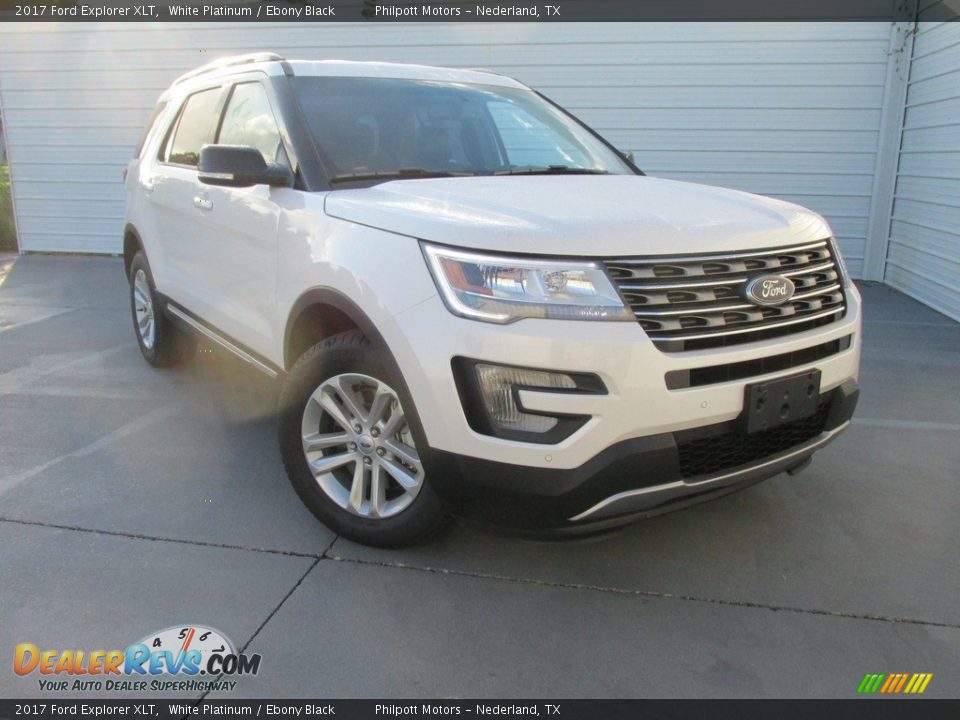 2017 Ford Explorer XLT White Platinum / Ebony Black Photo #2