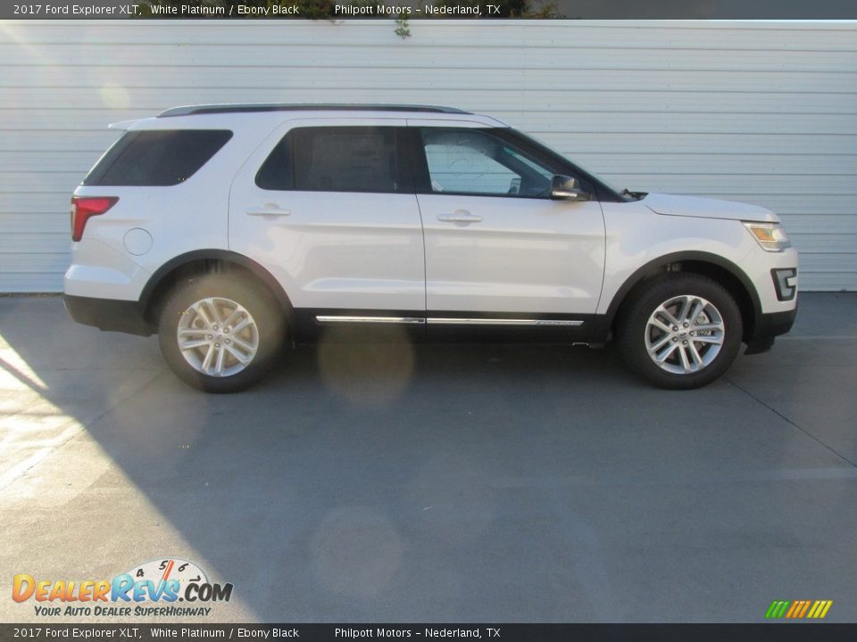 2017 Ford Explorer XLT White Platinum / Ebony Black Photo #3