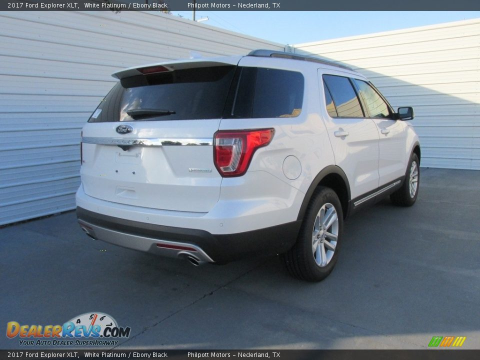 2017 Ford Explorer XLT White Platinum / Ebony Black Photo #4