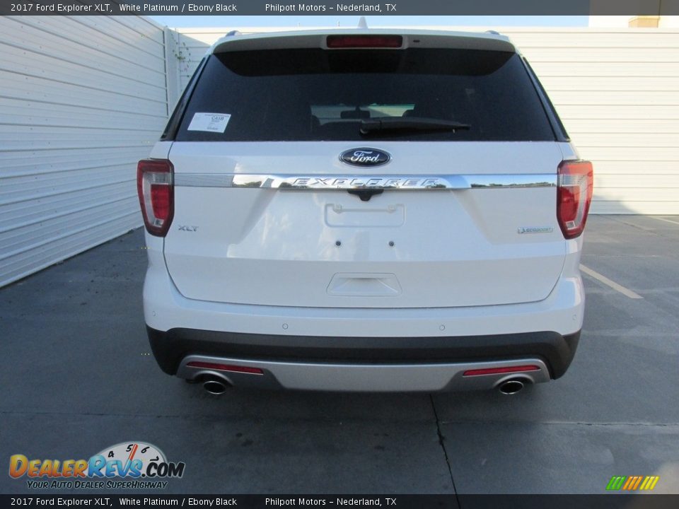 2017 Ford Explorer XLT White Platinum / Ebony Black Photo #5