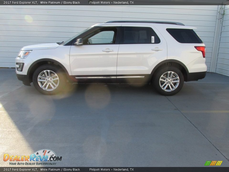 2017 Ford Explorer XLT White Platinum / Ebony Black Photo #6