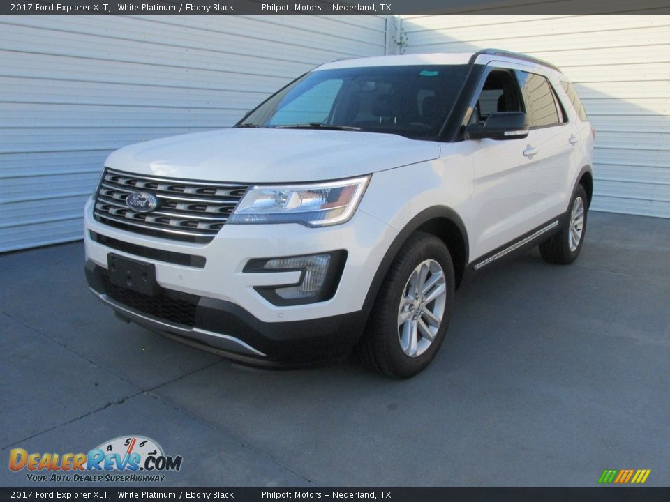 2017 Ford Explorer XLT White Platinum / Ebony Black Photo #7