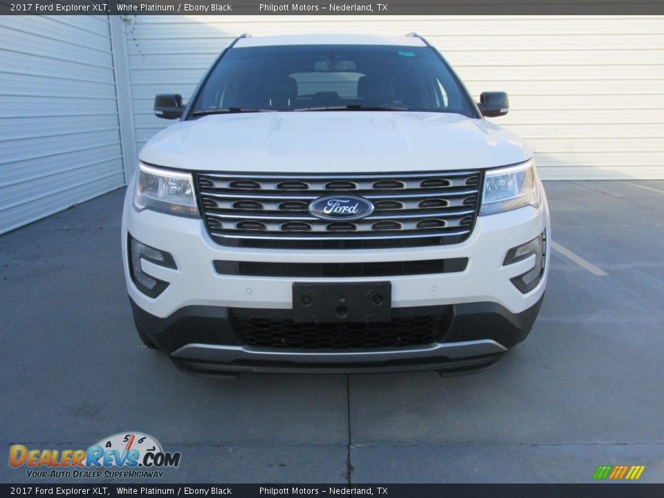2017 Ford Explorer XLT White Platinum / Ebony Black Photo #8