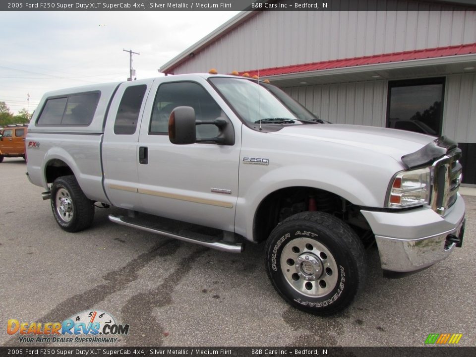2005 Ford F250 Super Duty XLT SuperCab 4x4 Silver Metallic / Medium Flint Photo #7