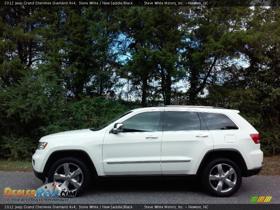 2012 Jeep Grand Cherokee Overland 4x4 Stone White / New Saddle/Black Photo #1