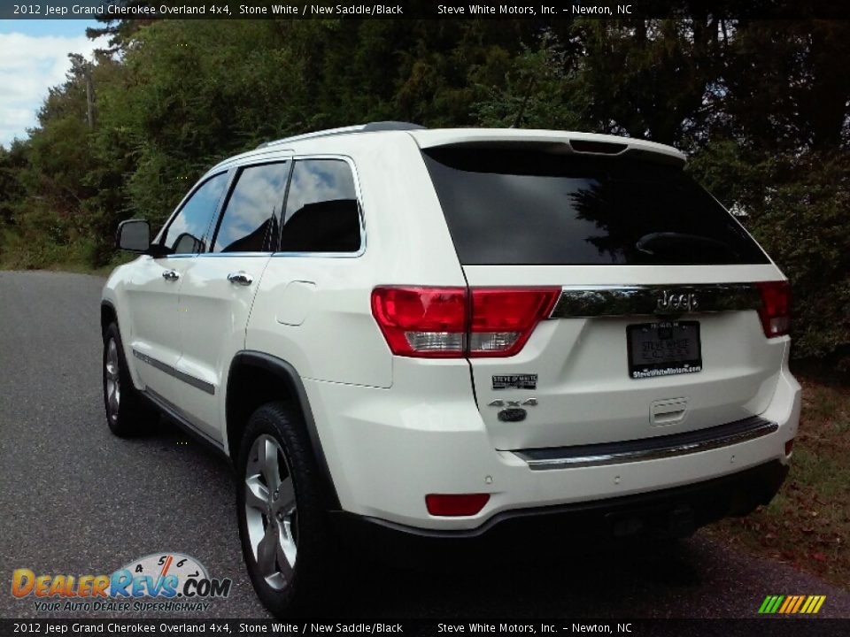 2012 Jeep Grand Cherokee Overland 4x4 Stone White / New Saddle/Black Photo #2