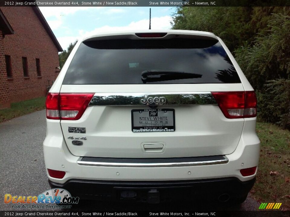 2012 Jeep Grand Cherokee Overland 4x4 Stone White / New Saddle/Black Photo #3