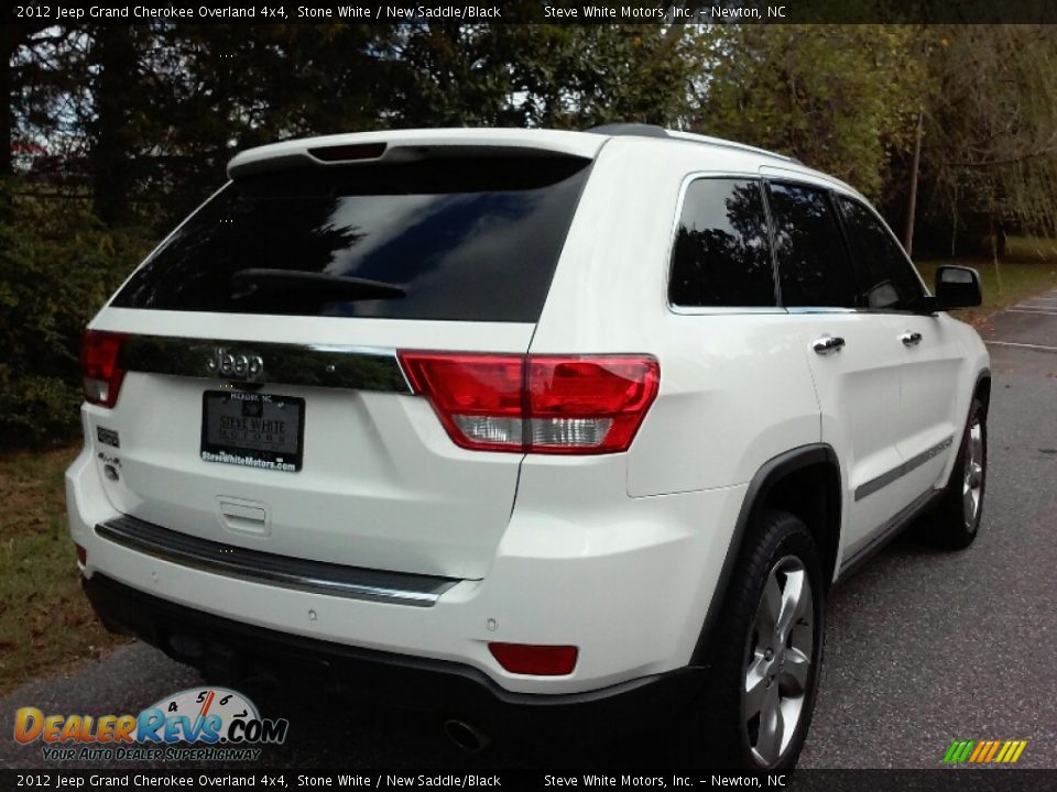 2012 Jeep Grand Cherokee Overland 4x4 Stone White / New Saddle/Black Photo #4