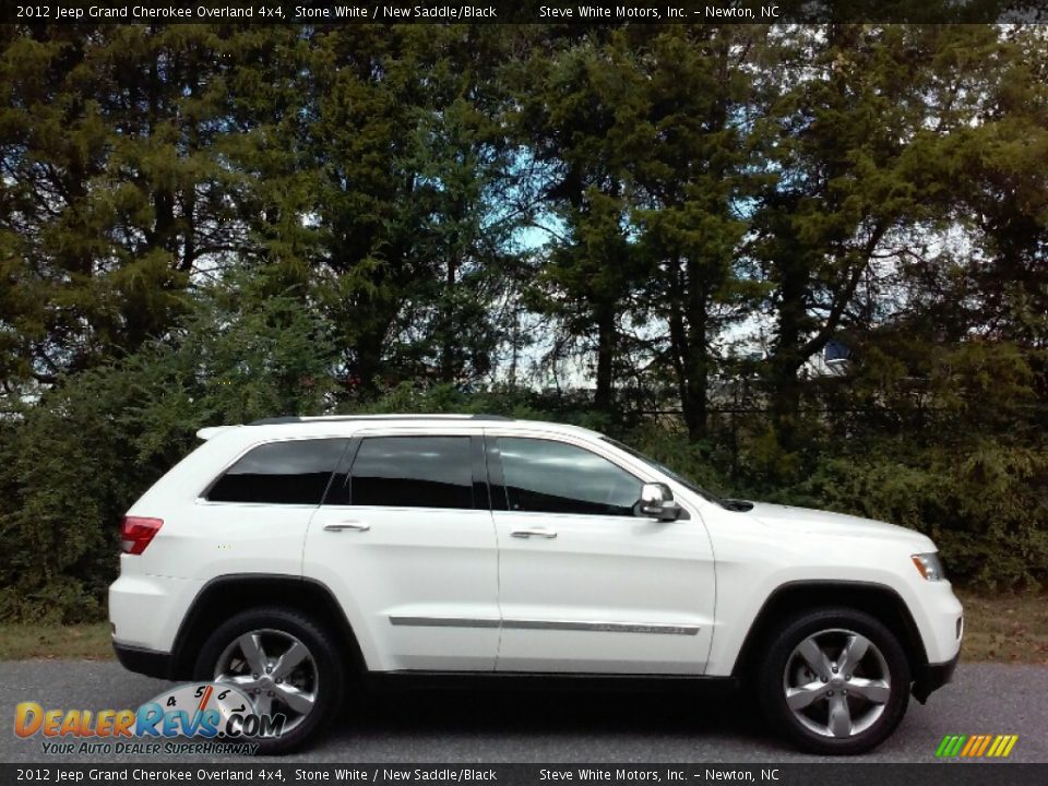 2012 Jeep Grand Cherokee Overland 4x4 Stone White / New Saddle/Black Photo #5