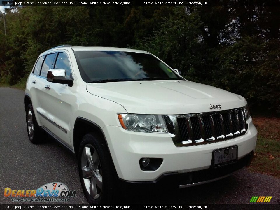 2012 Jeep Grand Cherokee Overland 4x4 Stone White / New Saddle/Black Photo #6