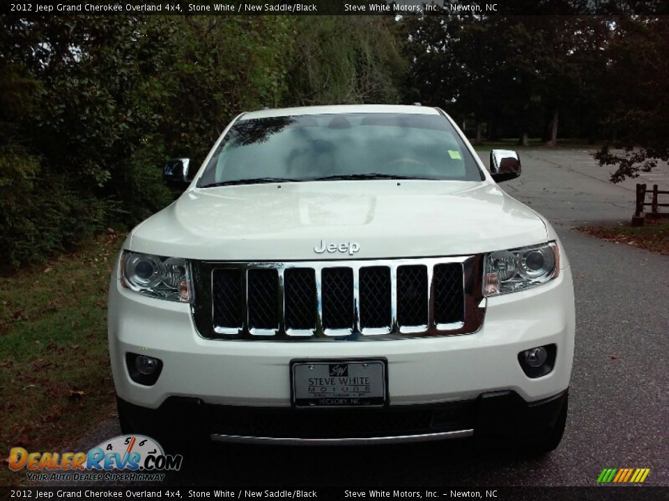 2012 Jeep Grand Cherokee Overland 4x4 Stone White / New Saddle/Black Photo #7