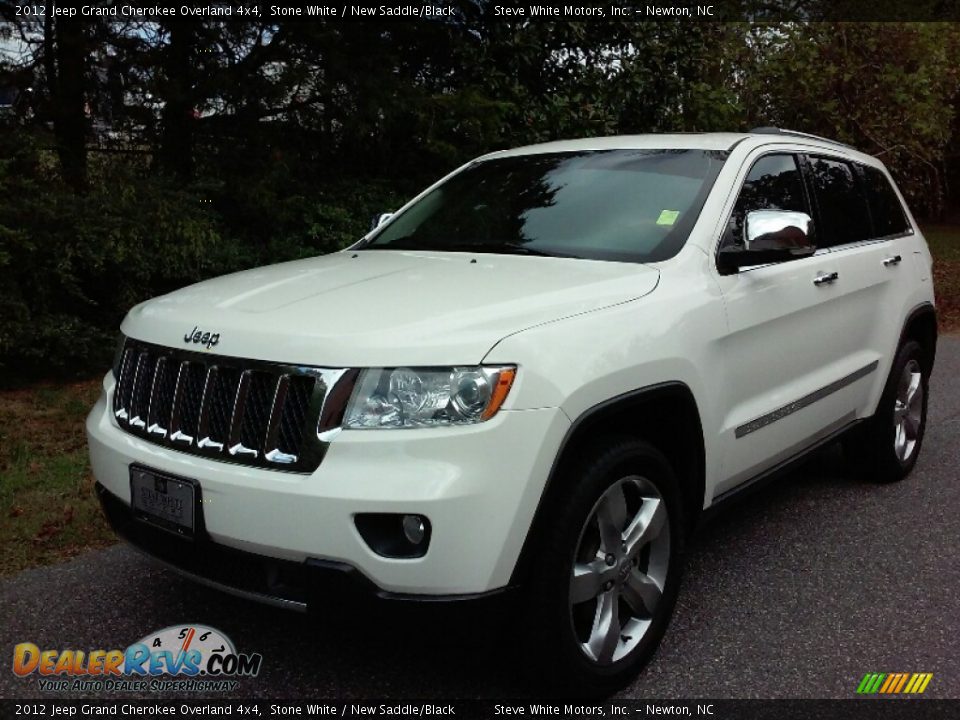 2012 Jeep Grand Cherokee Overland 4x4 Stone White / New Saddle/Black Photo #8