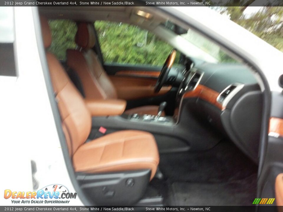 2012 Jeep Grand Cherokee Overland 4x4 Stone White / New Saddle/Black Photo #13