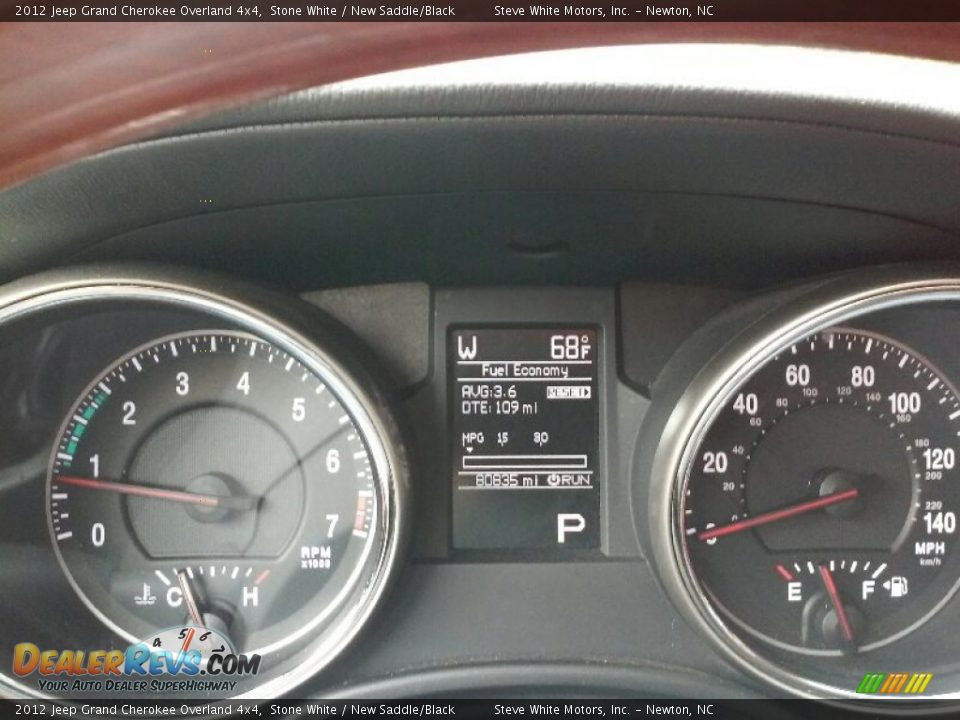 2012 Jeep Grand Cherokee Overland 4x4 Stone White / New Saddle/Black Photo #17