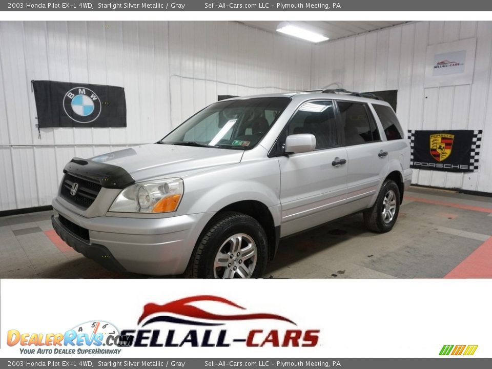 2003 Honda Pilot EX-L 4WD Starlight Silver Metallic / Gray Photo #1