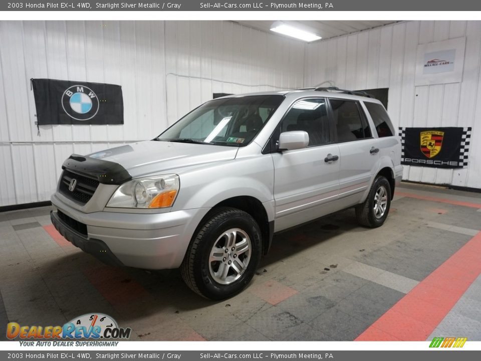 2003 Honda Pilot EX-L 4WD Starlight Silver Metallic / Gray Photo #2