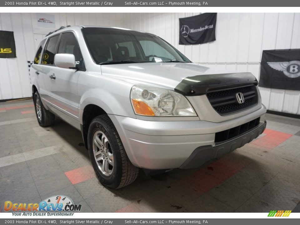 2003 Honda Pilot EX-L 4WD Starlight Silver Metallic / Gray Photo #5