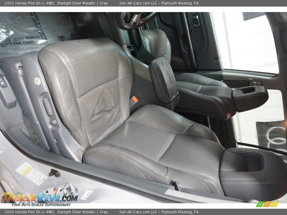2003 Honda Pilot EX-L 4WD Starlight Silver Metallic / Gray Photo #14
