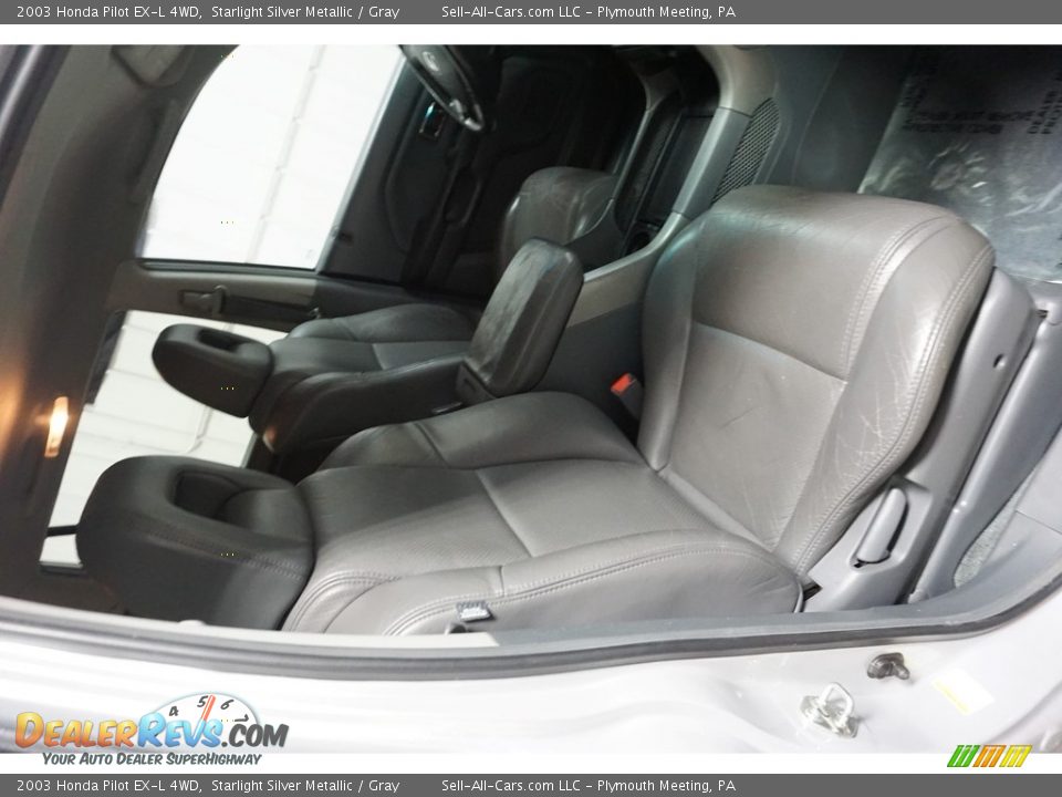 2003 Honda Pilot EX-L 4WD Starlight Silver Metallic / Gray Photo #24