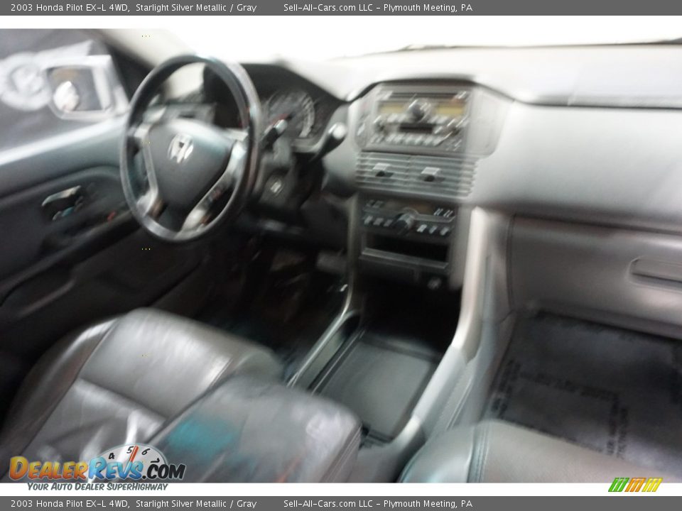 2003 Honda Pilot EX-L 4WD Starlight Silver Metallic / Gray Photo #25