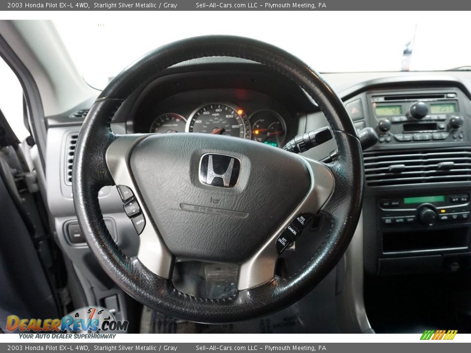 2003 Honda Pilot EX-L 4WD Starlight Silver Metallic / Gray Photo #26