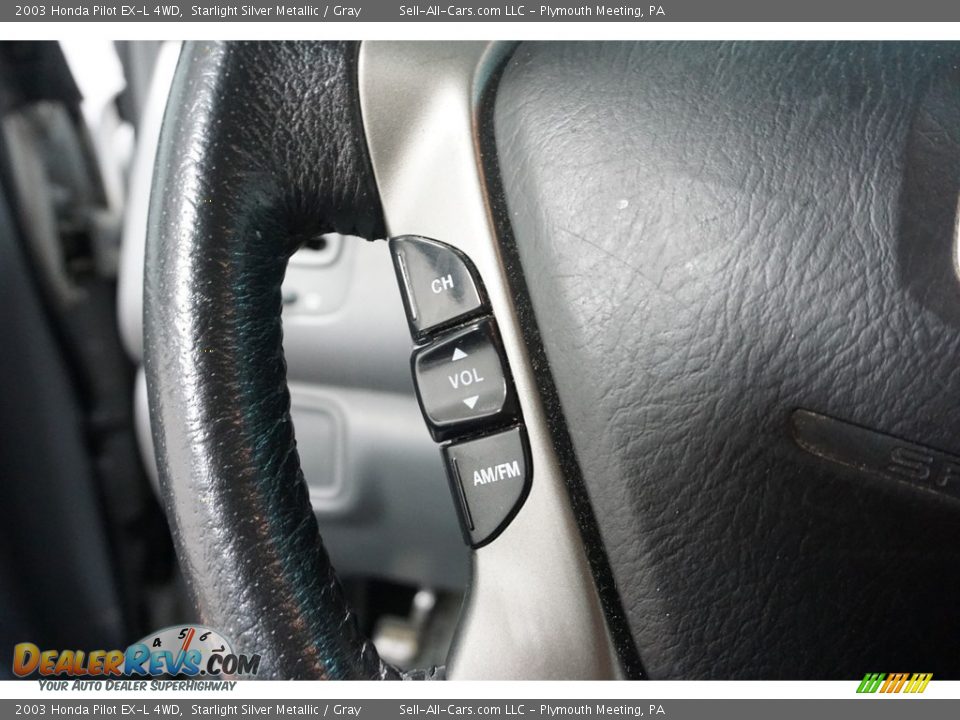 2003 Honda Pilot EX-L 4WD Starlight Silver Metallic / Gray Photo #27