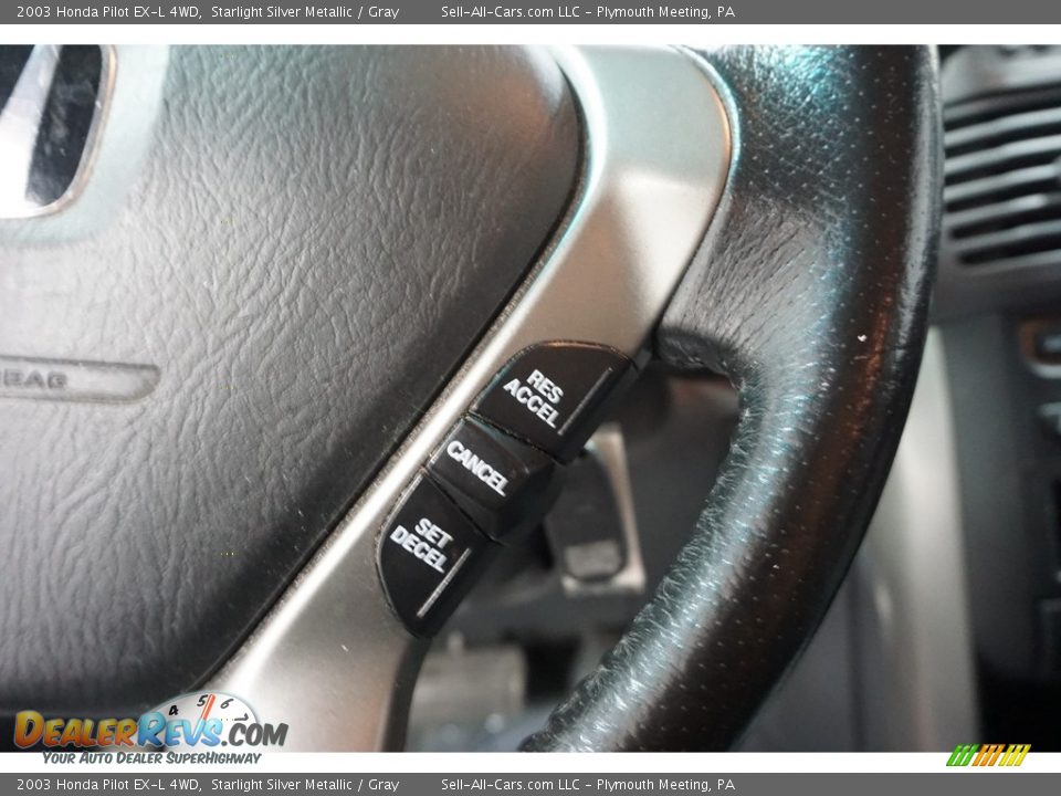 2003 Honda Pilot EX-L 4WD Starlight Silver Metallic / Gray Photo #28