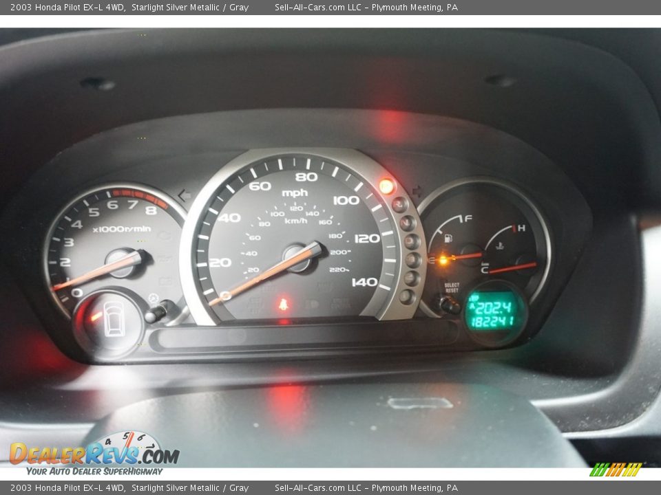 2003 Honda Pilot EX-L 4WD Starlight Silver Metallic / Gray Photo #29