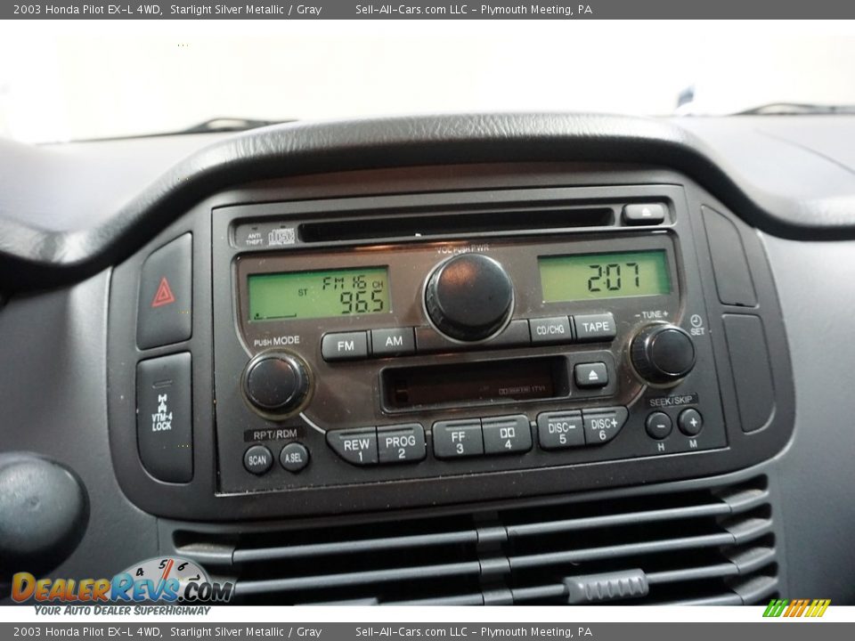 2003 Honda Pilot EX-L 4WD Starlight Silver Metallic / Gray Photo #32