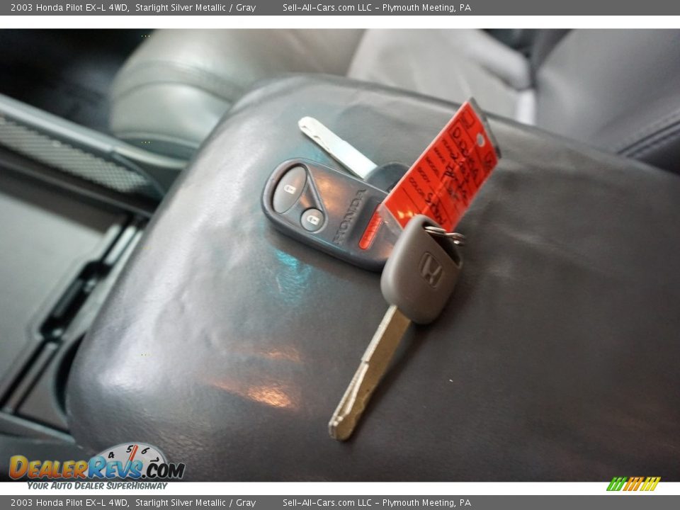 2003 Honda Pilot EX-L 4WD Starlight Silver Metallic / Gray Photo #36