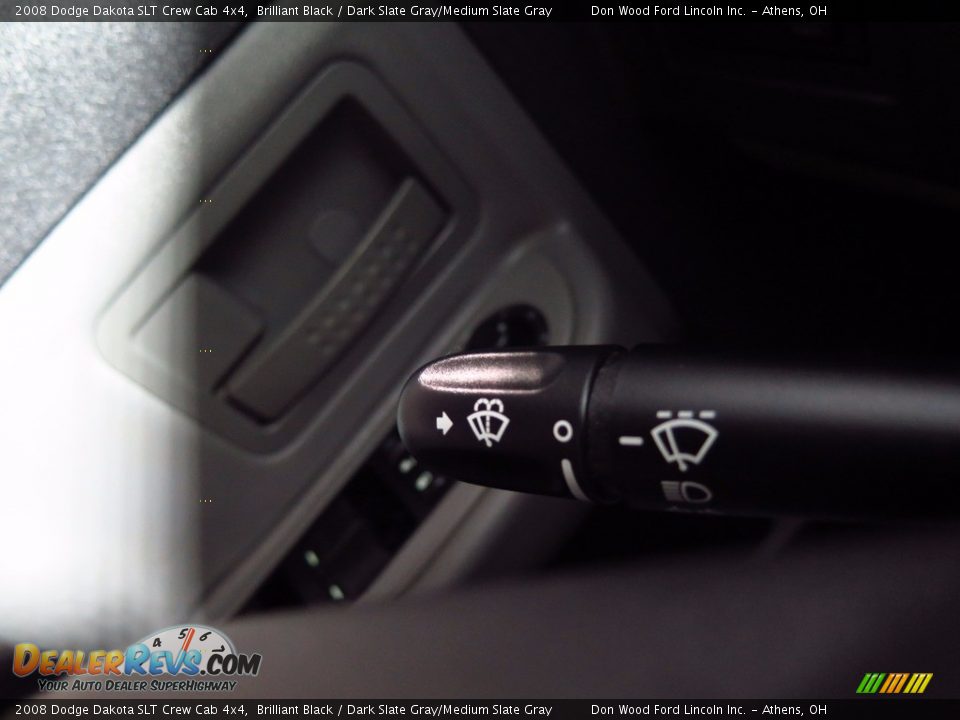2008 Dodge Dakota SLT Crew Cab 4x4 Brilliant Black / Dark Slate Gray/Medium Slate Gray Photo #30