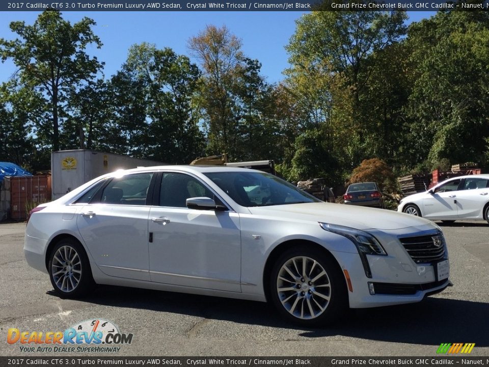 2017 Cadillac CT6 3.0 Turbo Premium Luxury AWD Sedan Crystal White Tricoat / Cinnamon/Jet Black Photo #3
