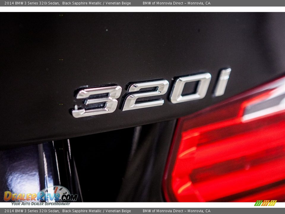 2014 BMW 3 Series 320i Sedan Black Sapphire Metallic / Venetian Beige Photo #7