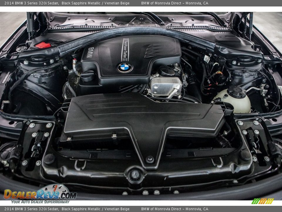 2014 BMW 3 Series 320i Sedan Black Sapphire Metallic / Venetian Beige Photo #9
