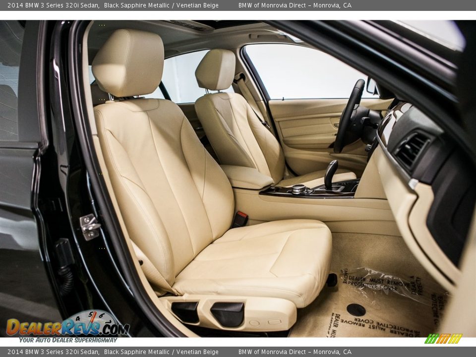 2014 BMW 3 Series 320i Sedan Black Sapphire Metallic / Venetian Beige Photo #13