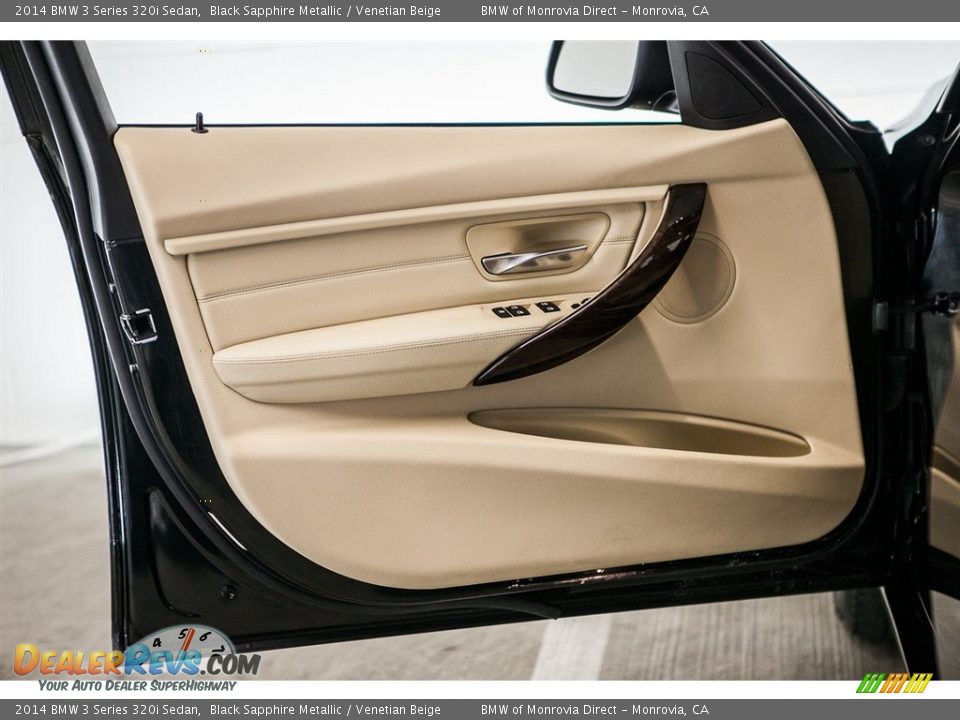 2014 BMW 3 Series 320i Sedan Black Sapphire Metallic / Venetian Beige Photo #22