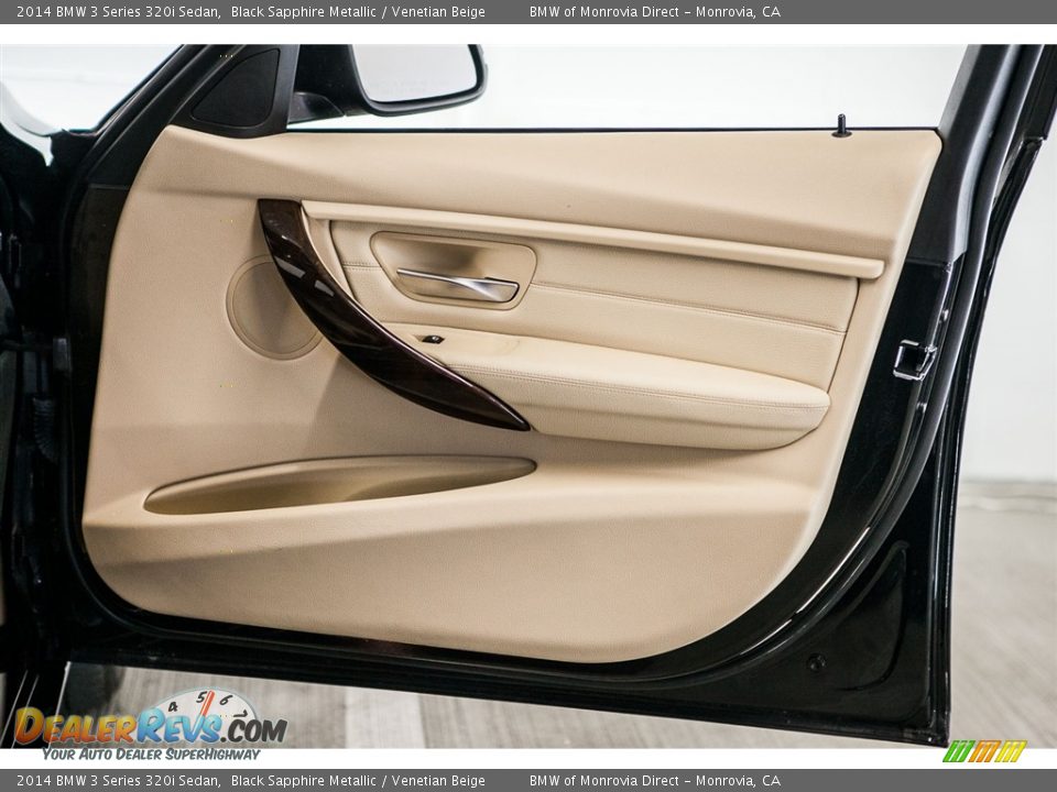 2014 BMW 3 Series 320i Sedan Black Sapphire Metallic / Venetian Beige Photo #25