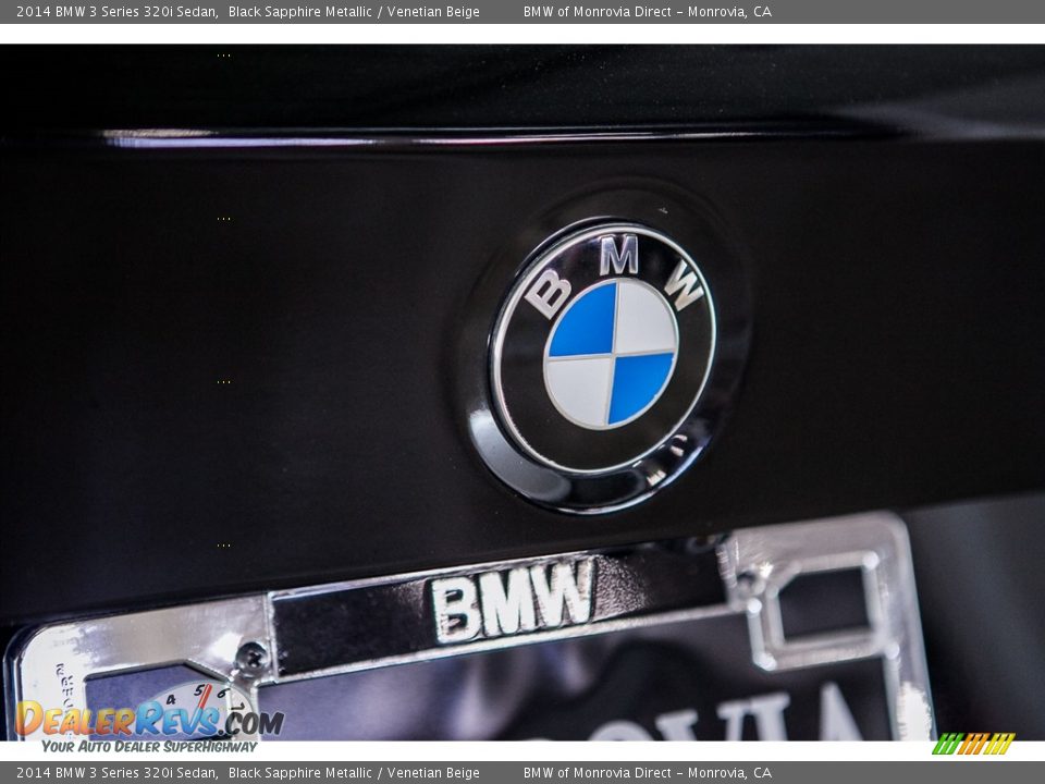 2014 BMW 3 Series 320i Sedan Black Sapphire Metallic / Venetian Beige Photo #30