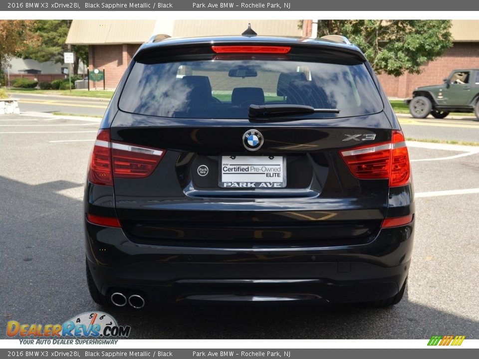 2016 BMW X3 xDrive28i Black Sapphire Metallic / Black Photo #4