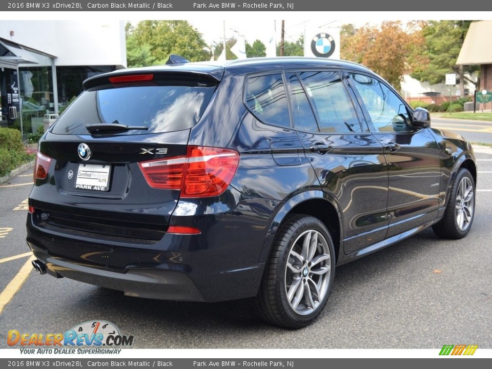 2016 BMW X3 xDrive28i Carbon Black Metallic / Black Photo #3