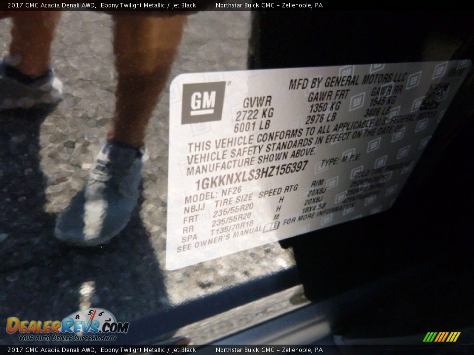 2017 GMC Acadia Denali AWD Ebony Twilight Metallic / Jet Black Photo #16