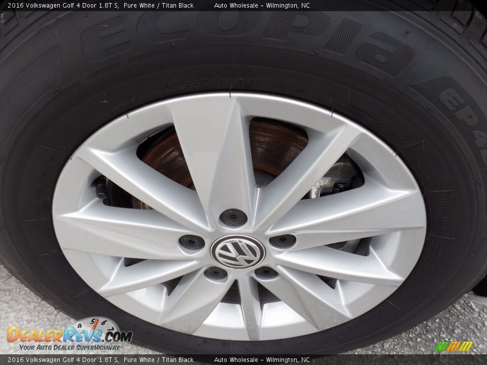 2016 Volkswagen Golf 4 Door 1.8T S Pure White / Titan Black Photo #7