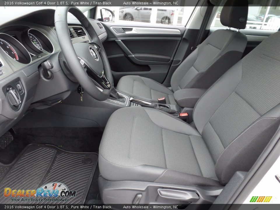 2016 Volkswagen Golf 4 Door 1.8T S Pure White / Titan Black Photo #10