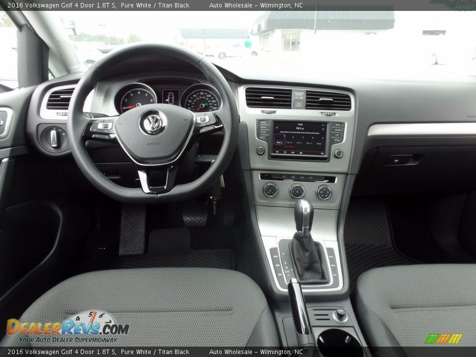 2016 Volkswagen Golf 4 Door 1.8T S Pure White / Titan Black Photo #15