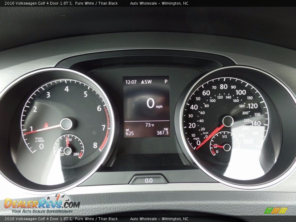 2016 Volkswagen Golf 4 Door 1.8T S Pure White / Titan Black Photo #16