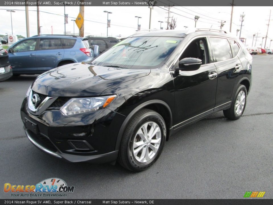 2014 Nissan Rogue SV AWD Super Black / Charcoal Photo #2